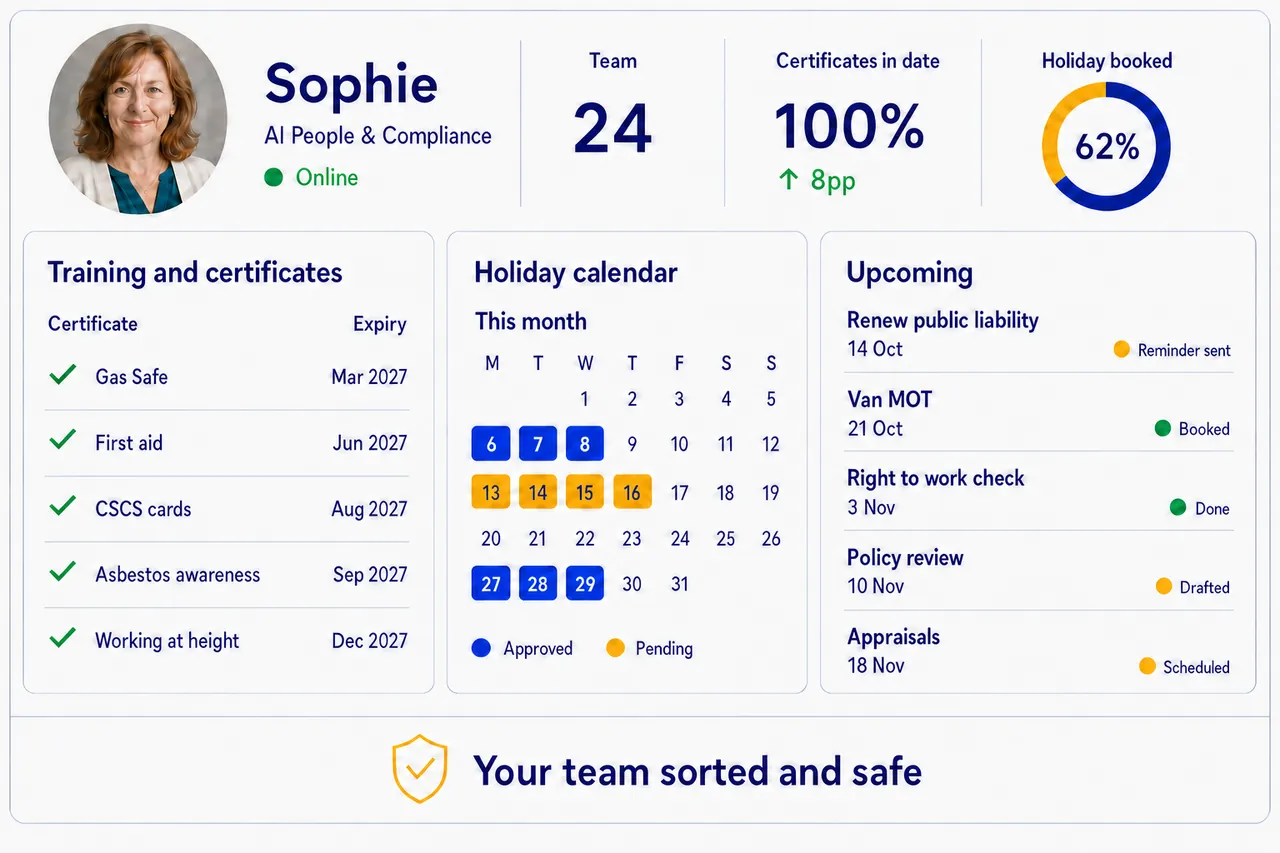 Sophie, AI People and Compliance